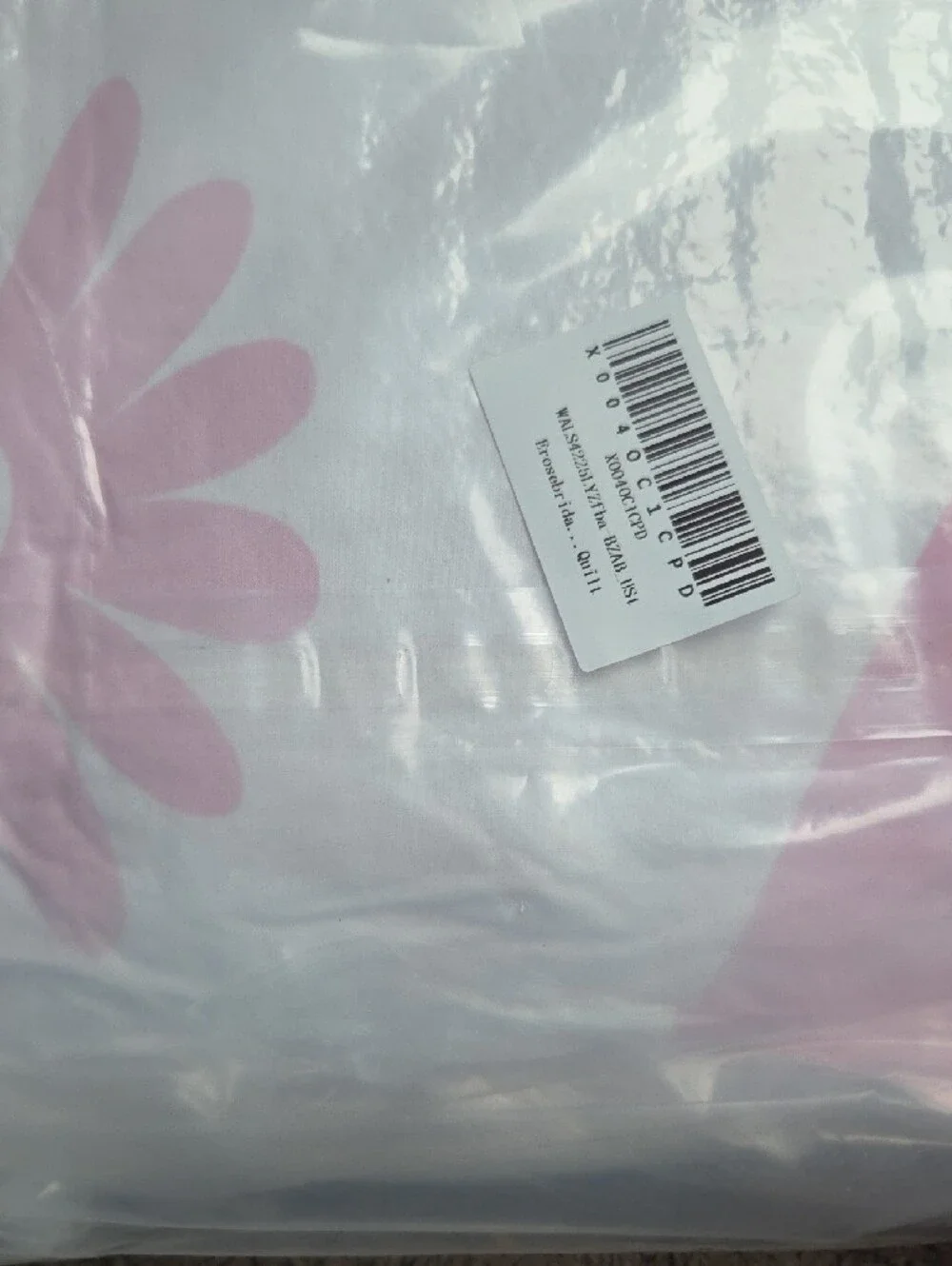 Pink Floral Twin Comforter And Sham